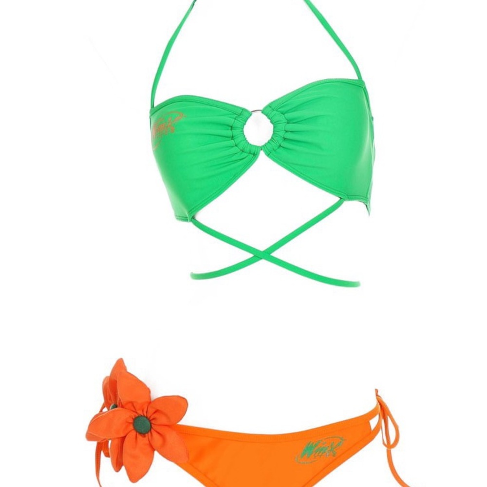 Green & Orange Winx Bikini Set